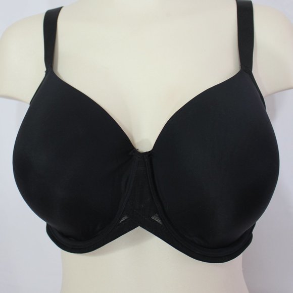 Paramour Women's Marvelous Side Smoothing T-Shirt Bra Black size 38DDD - Picture 2 of 8